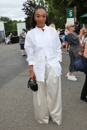. 04 07 2026. London, United Kingdom. British actress Naomi Ackie on day six of the Wimbledon Tennis Championships in London.  xStephenxLockx xi-Imagesx IIM-26882-0001