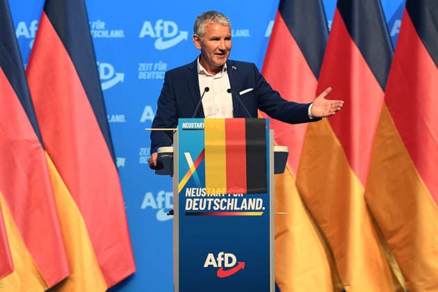 17. Bundesparteitag der Alternative für Deutschland am 04.07.2026 in der Messe Erfurt in Erfurt Björn Höcke ( Fraktionsvorsitzender der AfD im Thüringer Landtag ) *** 17th Federal Party Convention of the Alternative for Germany on July 4, 2026, at the Erfurt Exhibition Center in Erfurt; Björn Höcke, AfD parliamentary group leader in the Thuringian State Parliament xRx