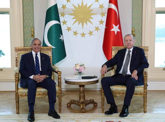 Recep Tayyip Erdogan - Shehbaz Sharif meeting in Istanbul ISTANBUL, TURKIYE - JULY 04: (----EDITORIAL USE ONLY MANDATORY CREDIT - TURKISH PRESIDENCY HANDOUT - NO MARKETING NO ADVERTISING CAMPAIGNS - DISTRIBUTED AS A SERVICE TO CLIENTS----) Turkish President Recep Tayyip Erdogan meets with Pakistani Prime Minister Shehbaz Sharif in Istanbul, Turkiye on July 04, 2026. Turkish Presidency Handout Anadolu Istanbul Turkey. Editorial use only. Please get in touch for any other usage.  Copyright: x2026xAnadoluxTurkishxPresidencyx xHandoutx