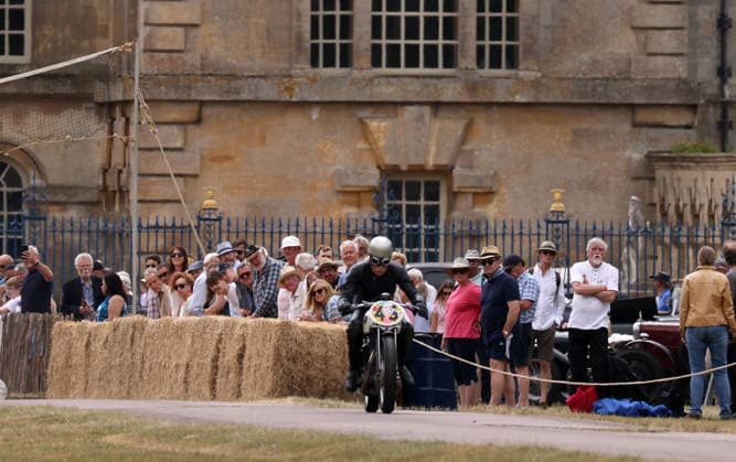 The Vintage Speed Trials event is taking place at Grimsthorpe Castle in Lincolnshire. Featuring vintage cars and motorcycles it attracts hundreds of people to show off their vehicles, and many wear attire from the pre-war period. Vintage Speed Trials, Grimsthorpe Castle, Lincolnshire, on 4th July, 2026.  .