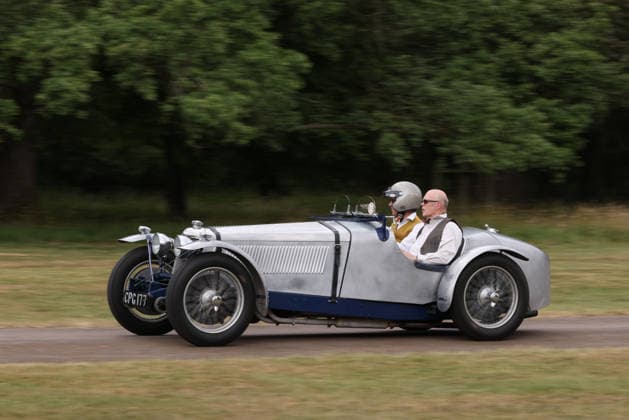 The Vintage Speed Trials event is taking place at Grimsthorpe Castle in Lincolnshire. Featuring vintage cars and motorcycles it attracts hundreds of people to show off their vehicles, and many wear attire from the pre-war period. Vintage Speed Trials, Grimsthorpe Castle, Lincolnshire, on 4th July, 2026.  .