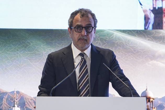 Turkiye-Pakistan Business and Investment Forum ISTANBUL, TURKIYE - JULY 04: Pakistan s Minister for Energy, Sardar Awais Ahmad Khan Leghari delivers a speech during the Turkiye-Pakistan Business and Investment Forum in Istanbul, Turkiye on July 04, 2026. Beyza Comert Anadolu Istanbul Turkey. Editorial use only. Please get in touch for any other usage.  Copyright: x2026xAnadoluxBeyzaxComertx