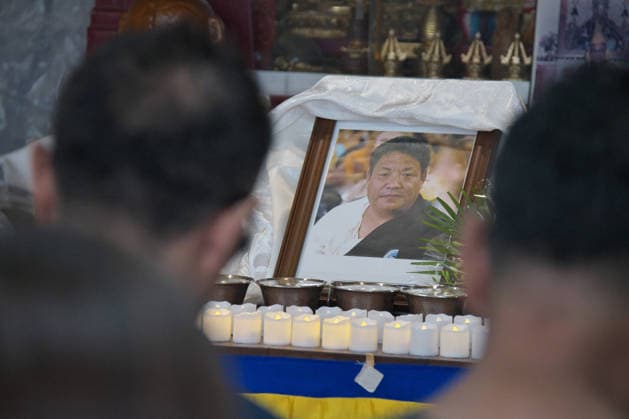 Tibetan hold a buddhist service for activist Lobga Rangzen in Tokyo, Japan on Saturday, July 4, 2026. He was self-immolated for against China government outside the United Nations headquarters on July 2nd.  TKP2026070416 KEIZOxMORI
