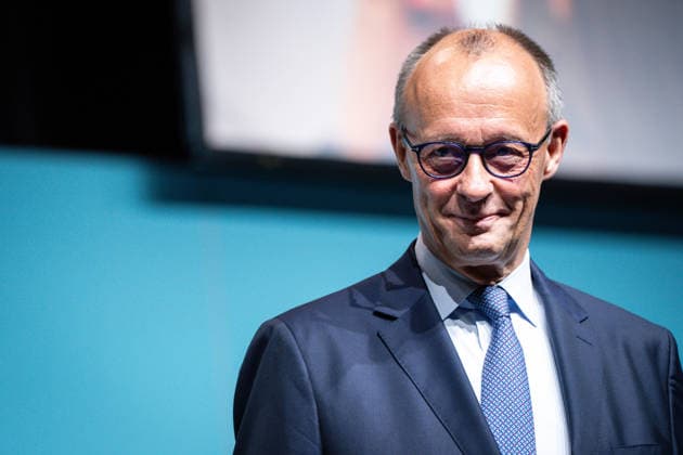 CDU Landesparteitag des Landes Nordrhein-Westfalen in Duesseldorf Bundeskanzler Friedrich Merz auf dem CDU Landesparteitag des Landes Nordrhein-Westfalen im Maritim Hotel in NRW, Duesseldorf, 04.07.2026 Duesseldorf Nordrhein-Westfalen Deutschland *** CDU State Party Convention of North Rhine-Westphalia in Düsseldorf; Federal Chancellor Friedrich Merz at the CDU State Party Convention of North Rhine-Westphalia at the Maritim Hotel in Düsseldorf, North Rhine-Westphalia, July 4, 2026; Düsseldorf, North Rhine-Westphalia, Germany