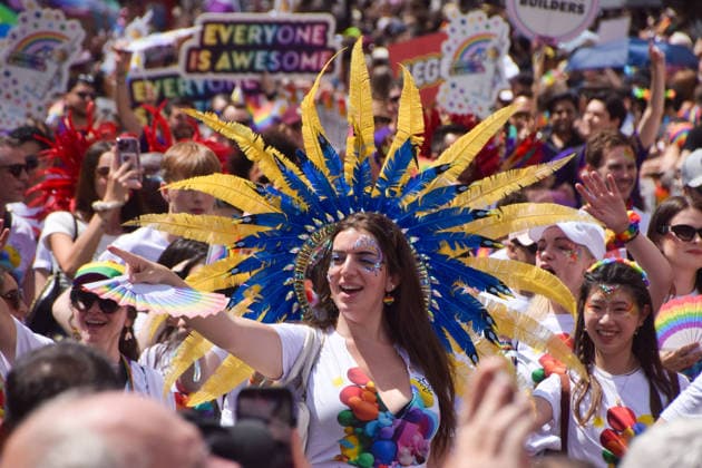 July 4, 2026, London, England, United Kingdom: Thousands of participants pass through Piccadilly during the Pride In London parade. London United Kingdom  - ZUMAv130 20260704_zip_v130_028 Copyright: xVukxValcicx