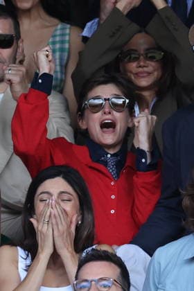 . 04 07 2026. London, United Kingdom. Emma Corrin in the crowd on Centre Court on day six of the Wimbledon Tennis Championships in London.  xStephenxLockx xi-Imagesx IIM-26882-0052