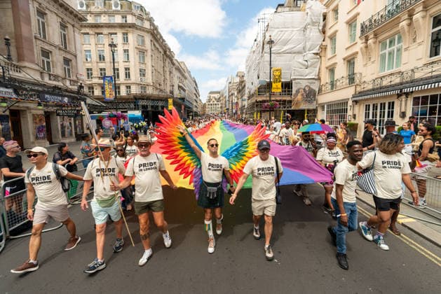 Pride March 2026, London UK 04 July 2026 Participants take part in London Pride 2026 celebrations in central London on 4 July 2026. The annual event brought together members of the LGBTQ+ community, allies, and supporters to celebrate diversity, visibility, and equality., Credit:JAMES LEONARD COOK James Cook Avalon  Copyright: xJAMESxLEONARDxCOOKx xJamesxCookx xAvalonx 1114385923