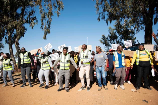 July 4, 2026, Pretoria, Gauteng, South Africa: PRETORIA, SOUTH AFRICA JULY 04: March and March protest during a march against illegal immigrants in Olievenhoutbosch on July 04, 2026 in Pretoria, South Africa. It is reported that the group is calling on the police to intervene on high crimes allegedly caused by illegal immigrants. Pretoria South Africa - ZUMAd214 20260704_znp_d214_004 Copyright: xManashxDasx