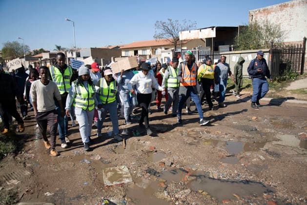 July 4, 2026, Pretoria, Gauteng, South Africa: PRETORIA, SOUTH AFRICA JULY 04: March and March protest during a march against illegal immigrants in Olievenhoutbosch on July 04, 2026 in Pretoria, South Africa. It is reported that the group is calling on the police to intervene on high crimes allegedly caused by illegal immigrants. Pretoria South Africa - ZUMAd214 20260704_znp_d214_011 Copyright: xManashxDasx