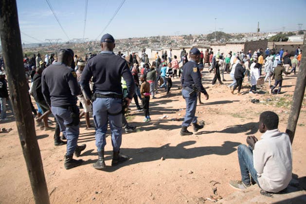 July 4, 2026, Pretoria, Gauteng, South Africa: PRETORIA, SOUTH AFRICA JULY 04: March and March protest during a march against illegal immigrants in Olievenhoutbosch on July 04, 2026 in Pretoria, South Africa. It is reported that the group is calling on the police to intervene on high crimes allegedly caused by illegal immigrants. Pretoria South Africa  - ZUMAd214 20260704_znp_d214_023 Copyright: xManashxDasx