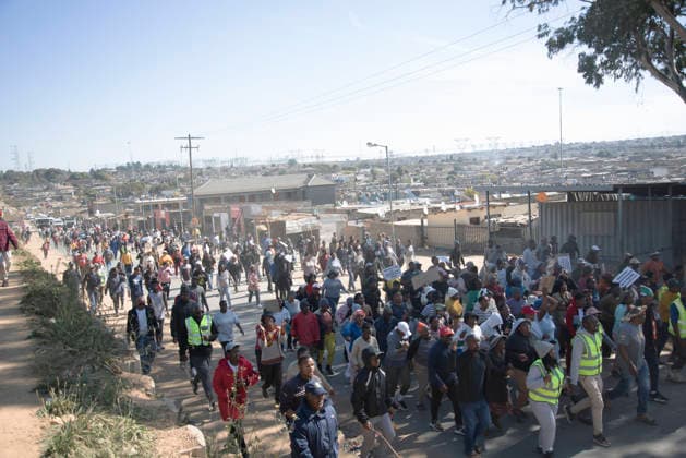 July 4, 2026, Pretoria, Gauteng, South Africa: PRETORIA, SOUTH AFRICA JULY 04: March and March protest during a march against illegal immigrants in Olievenhoutbosch on July 04, 2026 in Pretoria, South Africa. It is reported that the group is calling on the police to intervene on high crimes allegedly caused by illegal immigrants. Pretoria South Africa  - ZUMAd214 20260704_znp_d214_024 Copyright: xManashxDasx