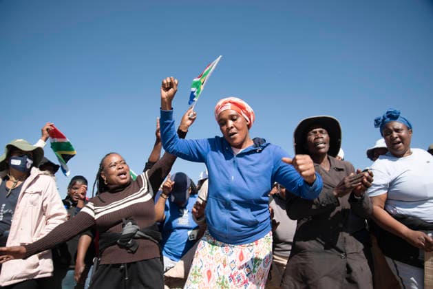 July 4, 2026, Pretoria, Gauteng, South Africa: PRETORIA, SOUTH AFRICA JULY 04: March and March protest during a march against illegal immigrants in Olievenhoutbosch on July 04, 2026 in Pretoria, South Africa. It is reported that the group is calling on the police to intervene on high crimes allegedly caused by illegal immigrants. Pretoria South Africa  - ZUMAd214 20260704_znp_d214_027 Copyright: xManashxDasx