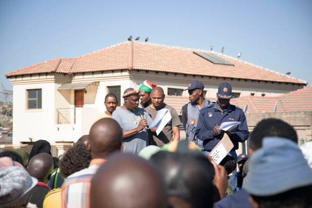 July 4, 2026, Pretoria, Gauteng, South Africa: PRETORIA, SOUTH AFRICA JULY 04: March and March protest during a march against illegal immigrants in Olievenhoutbosch on July 04, 2026 in Pretoria, South Africa. It is reported that the group is calling on the police to intervene on high crimes allegedly caused by illegal immigrants. Pretoria South Africa  - ZUMAd214 20260704_znp_d214_034 Copyright: xManashxDasx