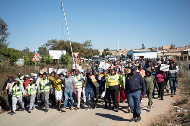 July 4, 2026, Pretoria, Gauteng, South Africa: PRETORIA, SOUTH AFRICA JULY 04: March and March protest during a march against illegal immigrants in Olievenhoutbosch on July 04, 2026 in Pretoria, South Africa. It is reported that the group is calling on the police to intervene on high crimes allegedly caused by illegal immigrants. Pretoria South Africa  - ZUMAd214 20260704_znp_d214_066 Copyright: xManashxDasx