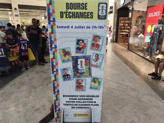 FIFA World Cup 2026 Panini sticker swap event in Montesson MONTESSON, FRANCE - JULY 4: Collectors and football fans take part in a FIFA World Cup 2026 Panini sticker swap event at a shopping mall in Montesson, in the Paris region, on July 4, 2026. Participants exchange stickers from the tournament s official Panini sticker album to complete their collections during the FIFA World Cup 2026. Umit Donmez Anadolu Montesson France. Editorial use only. Please get in touch for any other usage.  Copyright: x2026xAnadoluxUmitxDonmezx