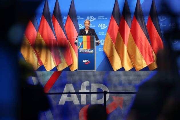 Erfurt, Thüringen, Deutschland, 04.07.2026: Messe: AfD-Bundesparteitag: Alice Weidel *** Erfurt, Thuringia, Germany, July 4, 2026, AfD National Party Convention, Alice Weidel Copyright: xdtsxNachrichtenagenturx dts_126361