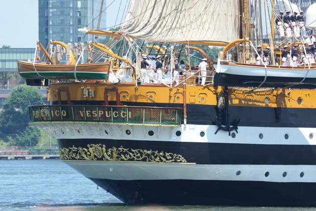 July 4, 2026, New Yok, New York, USA: Italy s Italian Naval ship Amerigo Vespucci during a celebration of America s 250th birthday, a parade of tall ships sail into New York Harbor and up the Hudson River on July 4th, 2026 in New York. New Yok USA  - ZUMAb148 20260704_zap_b148_015 Copyright: xBryanxSmithx