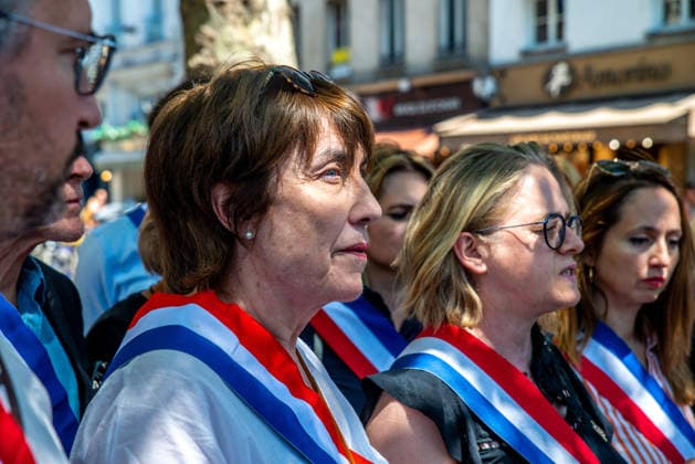 March in Memory of Lyhanna - Paris Marie-Pierre de La Gontrie, Socialist Party senator, attends a citizens march in memory of Lyhanna, who was killed despite the sole suspect having been previously reported to authorities by multiple victims, in Paris, France, in support of all victims, both children and adults, those who survived, and in homage to those who are no longer among us, while protesting the impunity that protects aggressors, on July 4, 2026. Photo by Denis Prezat ABACAPRESS.COM Paris France  Copyright: xPrezatxDenis ABACAx