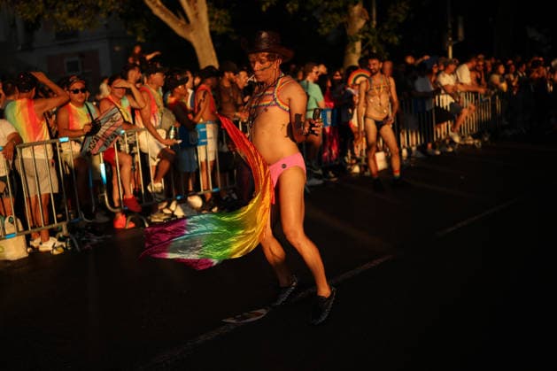 2026 National LGBTI Pride Parade in Madrid The atmosphere on the streets of Madrid during the 2026 National LGBTI Pride Parade on July 4, 2026, in Madrid, Spain. The 2026 National Pride Parade, under the slogan Take to the Streets with Pride: Dissent and Resistance, demands a National Pact against hate speech, the effective implementation of LGBTQ+ and transgender laws, the criminalization of conversion therapies with prison sentences, and the recognition of non-binary and intersex people. JULY 4, 2026 PARADE Alejandro Martínez Vé Madrid, Madrid, Spain  Copyright: xAlejandroxMartinezxVÃ lezx 7644698