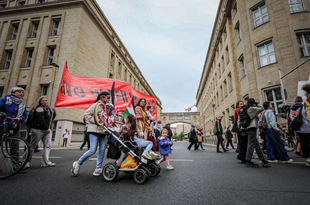 July 4, 2026, Berlin, Berlin, Germany: Berlin, Germany, July 4, 2026: Demonstrators take part in a pro-Palestinian march through central Berlin calling for an end to the war in Gaza, protection of medical workers, and the release of detained Palestinian doctor Hussam Abu Safiya. Participants carried Palestinian flags, banners and photographs during the demonstration. ZUMA Press Wire. Berlin Germany  - ZUMAa268 20260704_zip_a268_022 Copyright: xAbdelrahmanxAlkahloutx