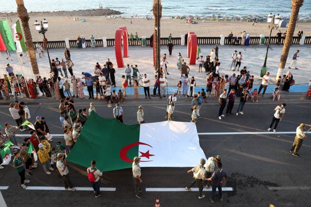 64th Anniversary of Algerian Independence A public celebration held to mark the 64th anniversary of Algerian independence in Boumerdes, Algeria, on July 4, 2026, Algerians began the War of National Liberation against France on November 1, 1954, and Algeria gained its independence on July 5, 1962. Photo by Billel Bensalem, APP, Algiers, Algeria Copyright: xAlgÃ riexPressexPhotosxBillelxBensalemx xAPPx IMG_5536