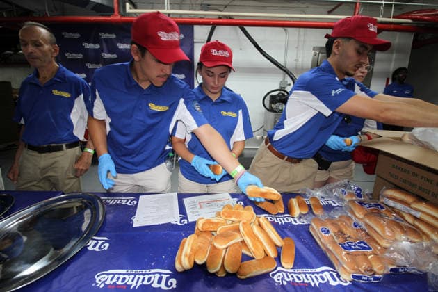 July 4, 2026, Brooklyn, New York, USA: Coney Island, New York July 4, 2026..Nathan s Hot Dog eating contest..The Nathan s Famous International Hot Dog Eating Contest is an annual American hot dog competitive eating competition held on July 4th... Miki Sudo ,& Joey Chestnut defended their tittles at the 2026 competition. Joey Chestnut ate 66 Hot Dogs and Miki Sudo ate 38.75 Hot Dogs. Brooklyn USA  - ZUMAct2_ 20260704_faf_ct2_050 Copyright: xBrucexCotlerx