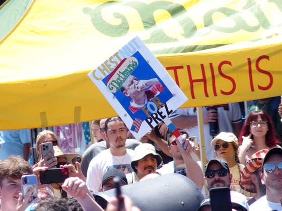 July 4, 2026, Brooklyn, New York, USA: Coney Island, New York July 4, 2026..Nathan s Hot Dog eating contest..The Nathan s Famous International Hot Dog Eating Contest is an annual American hot dog competitive eating competition held on July 4th... Miki Sudo ,& Joey Chestnut defended their tittles at the 2026 competition. Joey Chestnut ate 66 Hot Dogs and Miki Sudo ate 38.75 Hot Dogs. Brooklyn USA  - ZUMAct2_ 20260704_faf_ct2_049 Copyright: xBrucexCotlerx