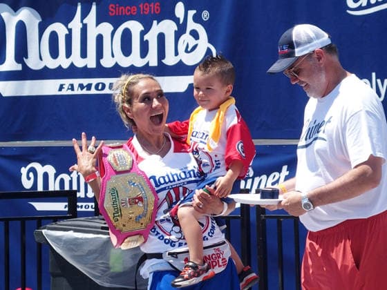 July 4, 2026, Brooklyn, New York, USA: Coney Island, New York July 4, 2026..Nathan s Hot Dog eating contest..The Nathan s Famous International Hot Dog Eating Contest is an annual American hot dog competitive eating competition held on July 4th... Miki Sudo ,& Joey Chestnut defended their tittles at the 2026 competition. Joey Chestnut ate 66 Hot Dogs and Miki Sudo ate 38.75 Hot Dogs. Brooklyn USA - ZUMAct2_ 20260704_faf_ct2_008 Copyright: xBrucexCotlerx