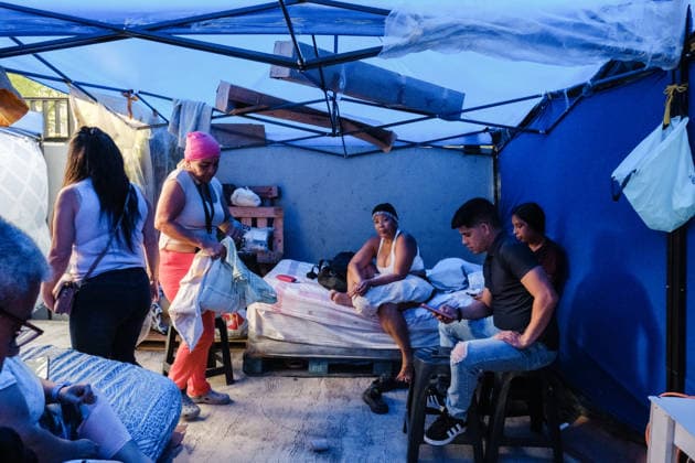 Evacuation of Venezuelan families continue after twin earthquakes CARACAS, VENEZUELA - JULY 4: Displaced Venezuelan families adjust to life inside temporary makeshift camps set up along the central Avenida Bolívar, near local museums, in Caracas, Venezuela, on July 4, 2026. Following the twin earthquakes, residents living in the state-subsidized Mision Vivienda housing complexes were urgently evacuated due to safety concerns. As emergency command continue processing requests for technical inspections, the displaced citizens await engineering assessments to determine whether their apartments are structurally sound for a safe return. Diko Betancourt Anadolu Caracas Venezuela. Editorial use only. Please get in touch for any other usage.  Copyright: x2026xAnadoluxDikoxBetancourtx