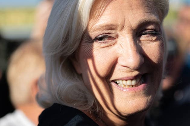 Marine Le Pen and Jordan Bardella at the RN party event La fete champetre - Lievin AJ President of Rassemblement National parliamentary group Marine Le Pen reacts as she arrives during a RN party event La fete champetre in Lievin, northern France on July 4, 2026. Photo by Alexis Jumeau ABACAPRESS.COM. Paris France  Copyright: xJumeauxAlexis ABACAx