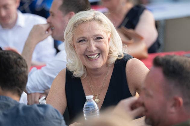 Marine Le Pen and Jordan Bardella at the RN party event La fete champetre - Lievin AJ President of Rassemblement National parliamentary group Marine Le Pen during a RN party event La fete champetre in Lievin, northern France on July 4, 2026. Photo by Alexis Jumeau ABACAPRESS.COM. Paris France  Copyright: xJumeauxAlexis ABACAx