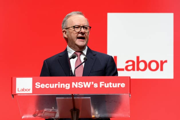 2026 NSW LABOR STATE CONFERENCE, Prime Minister Anthony Albanese talks during the the 2026 NSW Labor state conference in Sydney, Sunday, July 5, 2026. ( NO ARCHIVING SYDNEY NEW SOUTH WALES AUSTRALIA  Copyright: xSTEVENxMARKHAMx 20260705186476514507