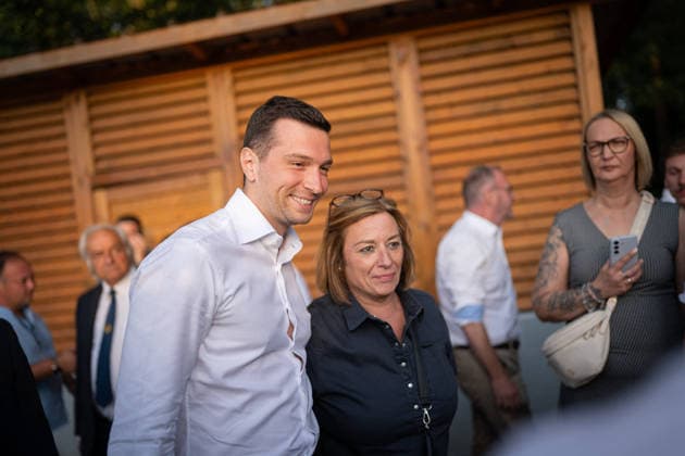 Marine Le Pen and Jordan Bardella at the RN party event La fete champetre - Lievin AJ French far-right party Rassemblement National (RN) president Jordan Bardella during a RN party event La fete champetre in Lievin, northern France on July 4, 2026. Photo by Alexis Jumeau ABACAPRESS.COM. Paris France  Copyright: xJumeauxAlexis ABACAx