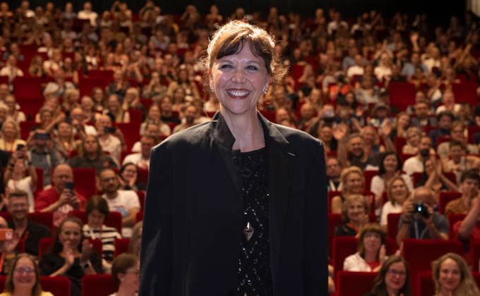 The 60th Karlovy Vary International Film Festival continued on its second day, in Karlovy Vary, Czech Republic, on July 4, 2026. Director, screenwriter, and actress Maggie Gyllenhaal, who received the Festival President s Award, presented the film The Bride! (CTKxPhoto KaterinaxSulova) CTKPhotoP2026070407730  CTKPhotoP2026070407730
