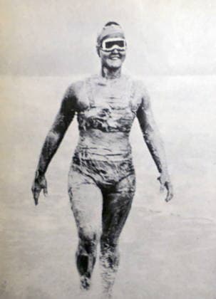 RECORD DATE NOT STATED Gertrude Caroline Ederle was an American competition swimmer, Olympic champion, and world record-holder Gertrude Caroline Ederle (October 23, 1905 ? November 30, 2003) was an American competition swimmer, Olympic champion, and world record-holder in five events. On August 6, 1926, she became the first woman to swim across the English Channel Editorial use only. All other uses to be cleared with the copyright owner (World History Archive), in advance., WHA_188_0520.jpg, Gertrude Caroline Ederle; American swimmer; Olympic champion; world record-holder; English Channel; first woman; historic swim; swimming history; female athlete; trailblazer; sports icon; aquatic achievement; record-breaking swim; water sports; competit Copyright: xWorldxHistoryxArchivex