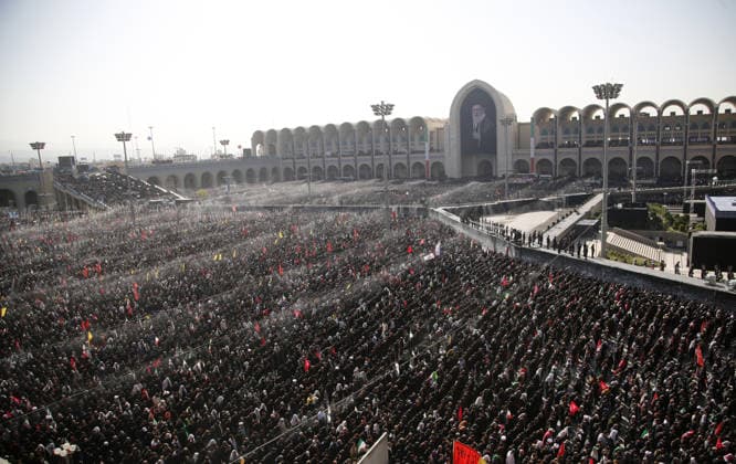 Funeral ceremony held for former Iranian Supreme Leader Ali Khamenei in Tehran TEHRAN, IRAN - JULY 5: Hundreds of thousands of Iranians gather at the Imam Khomeini Mosalla to attend the funeral prayer led by Grand Ayatollah Ja far Sobhani at a designated area inside the mosque complex during the funeral ceremony for former Iranian Supreme Leader Ali Khamenei and his family members, who were killed in U.S.-Israeli attacks, in Tehran, Iran, on July 5, 2026. Fatemeh Bahrami Anadolu Tehran Iran. Editorial use only. Please get in touch for any other usage.  Copyright: x2026xAnadoluxFatemehxBahramix