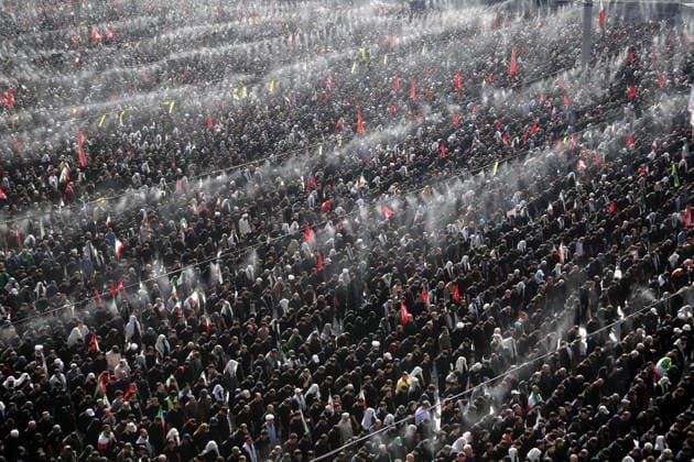 Funeral ceremony held for former Iranian Supreme Leader Ali Khamenei in Tehran TEHRAN, IRAN - JULY 5: Hundreds of thousands of Iranians gather at the Imam Khomeini Mosalla to attend the funeral prayer led by Grand Ayatollah Ja far Sobhani at a designated area inside the mosque complex during the funeral ceremony for former Iranian Supreme Leader Ali Khamenei and his family members, who were killed in U.S.-Israeli attacks, in Tehran, Iran, on July 5, 2026. Fatemeh Bahrami Anadolu Tehran Iran. Editorial use only. Please get in touch for any other usage.  Copyright: x2026xAnadoluxFatemehxBahramix