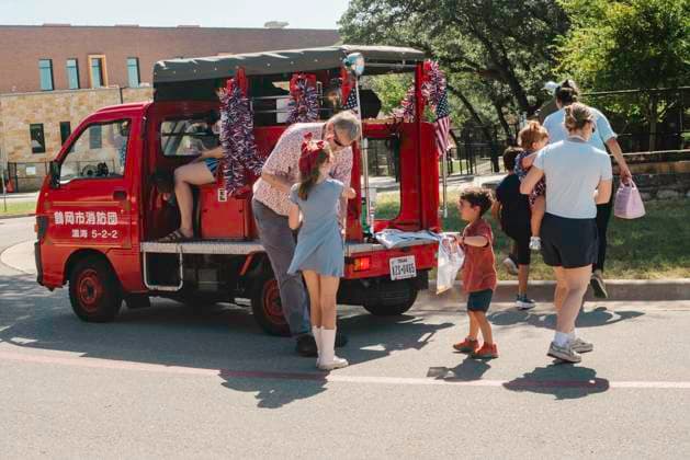 July 4, 2026: Austin, Texas. The Fourth of July parade and gathering at North West Hills, a neighborhood in Austin, is a long time tradition, that many from the neighborhood and surrounding areas come out to see.  - ZUMAda1_ 20260704_zap_da1_026 Copyright: xSandraxDahdahx