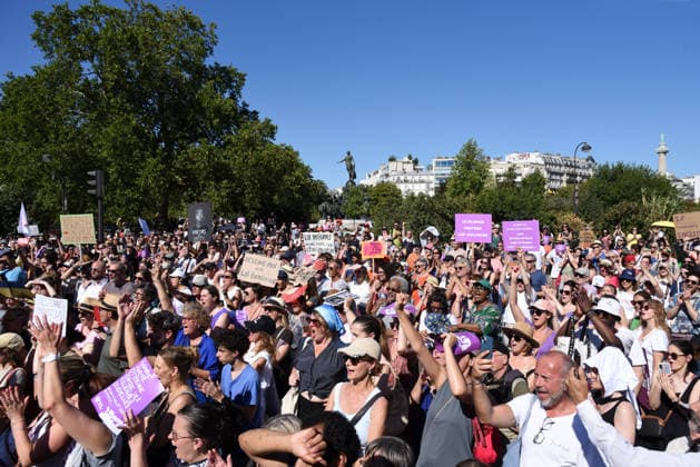Demonstration Against The Sexual Violence - Paris Demonstration against the sexual violence and for a law integral and memory of Lyhanna in Paris, France on July 4, 2026. Photo by Alain Apaydin ABACAPRESS.COM Paris France  Copyright: xApaydinxAlain ABACAx