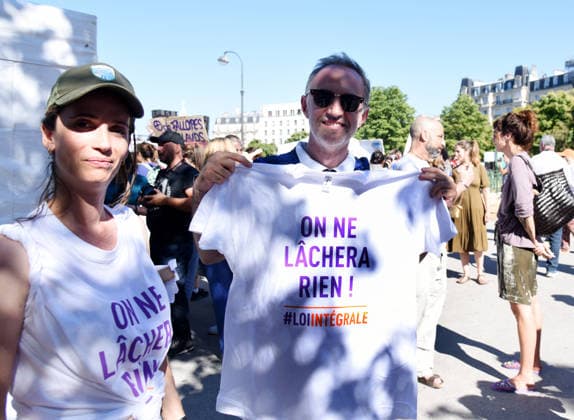 Demonstration Against The Sexual Violence - Paris Emmanuel Gregoire during the demonstration against the sexual violence and for a law integral and memory of Lyhanna in Paris, France on July 4, 2026. Photo by Alain Apaydin ABACAPRESS.COM Paris France  Copyright: xApaydinxAlain ABACAx