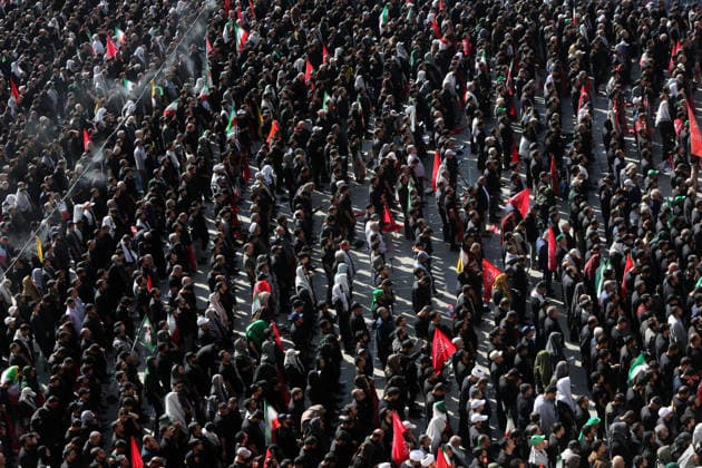 Funeral ceremony held for former Iranian Supreme Leader Ali Khamenei in Tehran TEHRAN, IRAN - JULY 5: Hundreds of thousands of Iranians gather at the Imam Khomeini Mosalla to attend the funeral prayer led by Grand Ayatollah Ja far Sobhani at a designated area inside the mosque complex during the funeral ceremony for former Iranian Supreme Leader Ali Khamenei and his family members, who were killed in U.S.-Israeli attacks, in Tehran, Iran, on July 5, 2026. Fatemeh Bahrami Anadolu Tehran Iran. Editorial use only. Please get in touch for any other usage.  Copyright: x2026xAnadoluxFatemehxBahramix