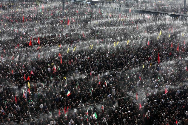 Funeral ceremony held for former Iranian Supreme Leader Ali Khamenei in Tehran TEHRAN, IRAN - JULY 5: Hundreds of thousands of Iranians gather at the Imam Khomeini Mosalla to attend the funeral prayer led by Grand Ayatollah Ja far Sobhani at a designated area inside the mosque complex during the funeral ceremony for former Iranian Supreme Leader Ali Khamenei and his family members, who were killed in U.S.-Israeli attacks, in Tehran, Iran, on July 5, 2026. Fatemeh Bahrami Anadolu Tehran Iran. Editorial use only. Please get in touch for any other usage.  Copyright: x2026xAnadoluxFatemehxBahramix