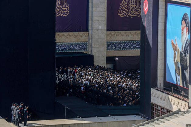 Funeral ceremony held for former Iranian Supreme Leader Ali Khamenei in Tehran TEHRAN, IRAN - JULY 5: Hundreds of thousands of Iranians gather at the Imam Khomeini Mosalla to attend the funeral prayer led by Grand Ayatollah Ja far Sobhani at a designated area inside the mosque complex during the funeral ceremony for former Iranian Supreme Leader Ali Khamenei and his family members, who were killed in U.S.-Israeli attacks, in Tehran, Iran, on July 5, 2026. Fatemeh Bahrami Anadolu Tehran Iran. Editorial use only. Please get in touch for any other usage.  Copyright: x2026xAnadoluxFatemehxBahramix