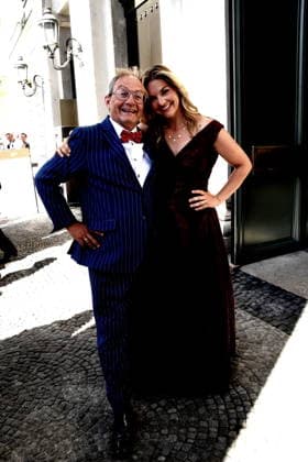Wigald Boning Schauspieler Teresa Boning Opernsaengerin Muenchen 04.07.2026 Max Joseph Platz Bayerische Staatsoper OPER FUER ALLE Die Wallkuere -Richard Wagner Foto Muenchen *** Wigald Boning, actor; Teresa Boning, opera singer; Munich, July 4, 2026; Max Joseph Square; Bavarian State Opera; OPERA FOR EVERYONE; *Die Walküre* by Richard Wagner; Photo: Munich
