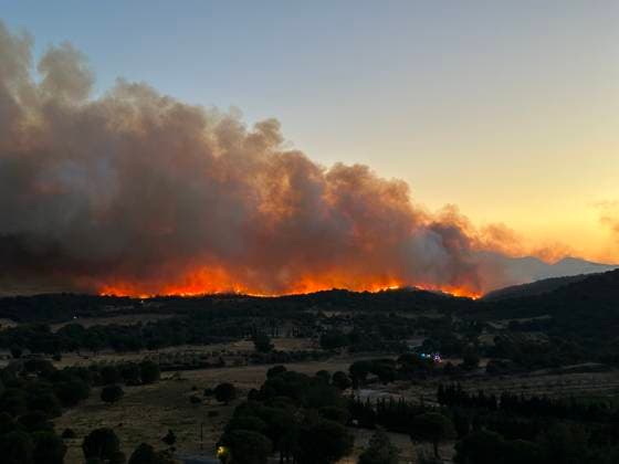 Huge fire broke out on Trevillach - Pyrenees-Orientales Huge fire broke out on the territory of the commune of Trévillach, on the outskirts of Montalba-le-Château, (Pyrénées-Orientales) about 35 kilometres from Perpignan on July 4, 2026. Photo by Geyres-Castoldi ABACAPRESS.COM Montalba-le-Château France  Copyright: xCastoldixIsabelle ABACAx