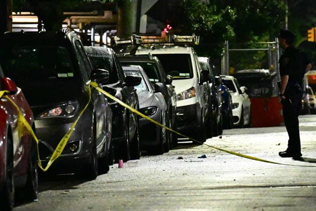 8 wounded in mass shooting on July 4th holiday in New York s Coney Island NEW YORK, UNITED STATES - JULY 4: NYPD officers work at the scene after eight people, including four children, were shot in a mass shooting near the intersection of West 30th Street and Surf Avenue in the Coney Island neighborhood of Brooklyn, New York, United States, on July 4, 2026. The victims were transported to local hospitals, a firearm was recovered at the scene, and the investigation remained ongoing with no arrests reported. Kyle Mazza Anadolu New York United States. Editorial use only. Please get in touch for any other usage.  Copyright: x2026xAnadoluxKylexMazzax