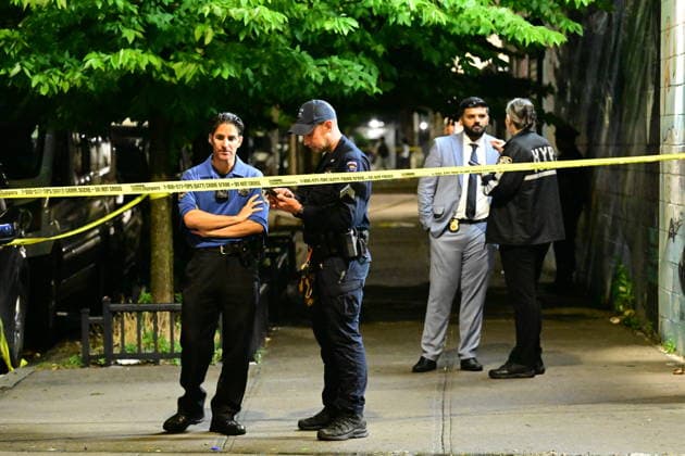 8 wounded in mass shooting on July 4th holiday in New York s Coney Island NEW YORK, UNITED STATES - JULY 4: NYPD officers work at the scene after eight people, including four children, were shot in a mass shooting near the intersection of West 30th Street and Surf Avenue in the Coney Island neighborhood of Brooklyn, New York, United States, on July 4, 2026. The victims were transported to local hospitals, a firearm was recovered at the scene, and the investigation remained ongoing with no arrests reported. Kyle Mazza Anadolu New York United States. Editorial use only. Please get in touch for any other usage.  Copyright: x2026xAnadoluxKylexMazzax