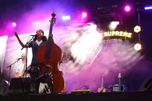 Esperanza Spalding performs at Love Supreme Jazz Festival, UK Glynde Place nr Lewes, East Sussex, UK, Love Supreme Jazz Festival 2026 on 4 July 2026. Esperanza Spalding at day 2 of the festival, Credit:Andy Sturmey Andrew Sturmey - B1114 Avalon United Kingdom, East Sussex, Glynde Place, Lewes  Copyright: xAndyxSturmeyx xAndrewxSturmeyx-xB1114x xAvalonx 1114494946