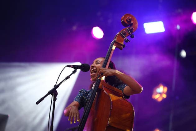 Esperanza Spalding performs at Love Supreme Jazz Festival, UK Glynde Place nr Lewes, East Sussex, UK, Love Supreme Jazz Festival 2026 on 4 July 2026. Esperanza Spalding at day 2 of the festival, Credit:Andy Sturmey Andrew Sturmey - B1114 Avalon United Kingdom, East Sussex, Glynde Place, Lewes  Copyright: xAndyxSturmeyx xAndrewxSturmeyx-xB1114x xAvalonx 1114495084