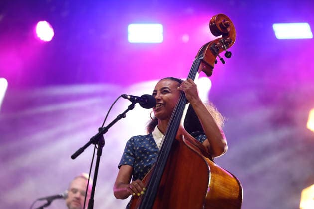Esperanza Spalding performs at Love Supreme Jazz Festival, UK Glynde Place nr Lewes, East Sussex, UK, Love Supreme Jazz Festival 2026 on 4 July 2026. Esperanza Spalding at day 2 of the festival, Credit:Andy Sturmey Andrew Sturmey - B1114 Avalon United Kingdom, East Sussex, Glynde Place, Lewes  Copyright: xAndyxSturmeyx xAndrewxSturmeyx-xB1114x xAvalonx 1114495129